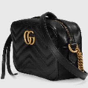 Gucci Marmont Leather GG black bag